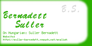 bernadett suller business card